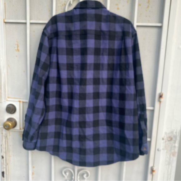 Lands End mens size L 16-16.5 long skeeve button up flannel shirt 100% cotton - Picture 4 of 5